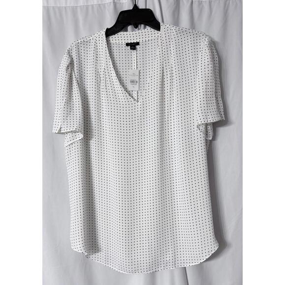 Ann Taylor Tops - NWT Ann Taylor Factory Womens Short Sleeve V Neck Pullover Top Blouse Shirt XL